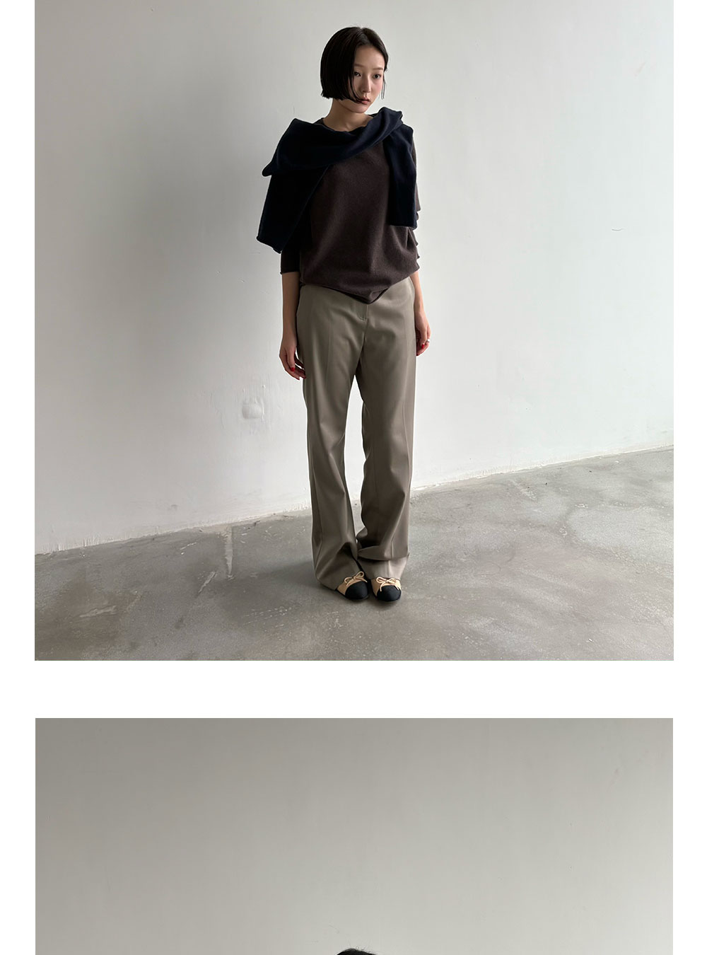 Anniehall 100% Wool Rolled-Edge Sweater