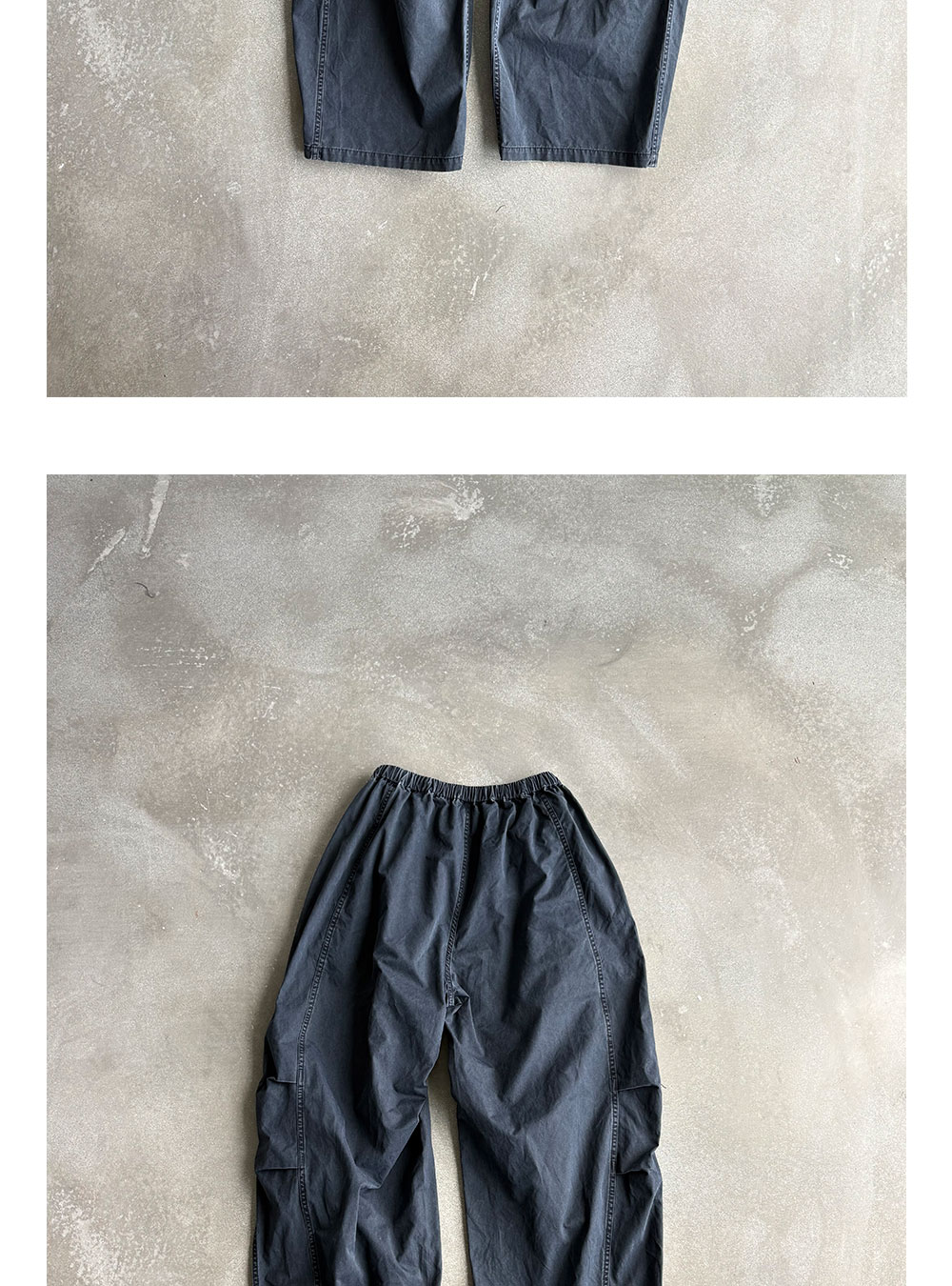 Anniehall Vintage Garment-Dyed Wide-Leg Pants
