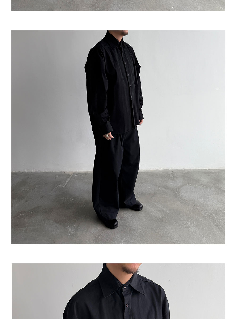 Anniehall Frayed-Edge Oversized Shirt