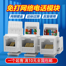 No-type module Internet phone Super Class 5 Type 6 100 Megigabit Socket Panel Network Cable Phone No-call Module