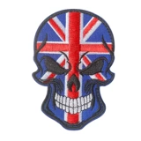 Череп, нарукавная повязка на липучке, тактический значок, с вышивкой, Великобритания, США, Франция, Россия