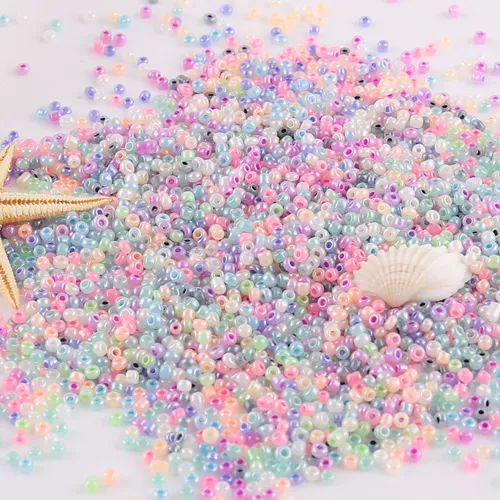 Браслет из бисера ручной работы, кремовые бусины, аксессуар для тренировок, DIY, 2мм