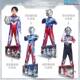 Authentic Ultraman Zero Leather Suit One-Piece Clothing for Boys, Boys' Suit, Kidsren's Breathable and Quick-Drying Cos Clothing