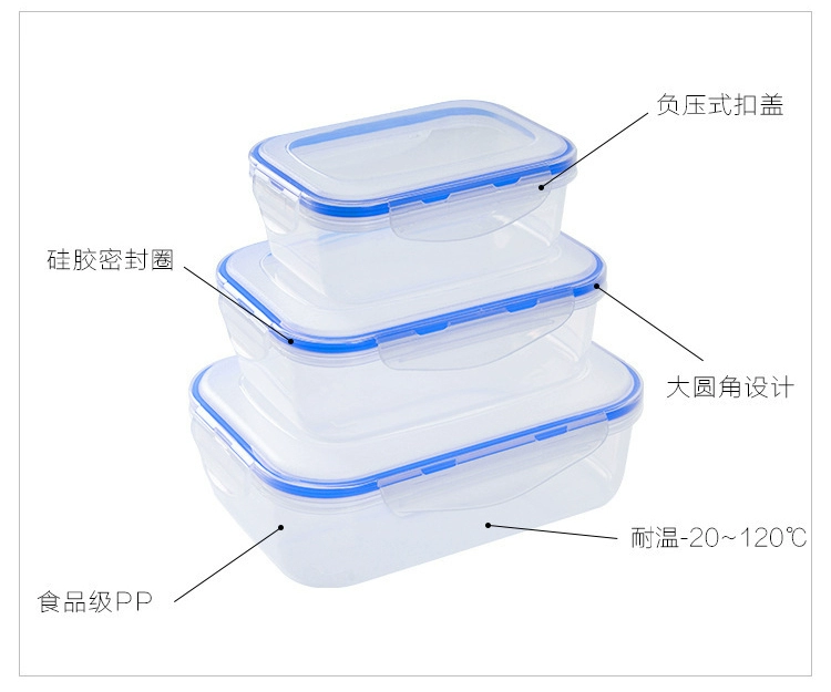 Hộp lưu trữ bằng nhựa lò vi sóng hộp cơm trưa hình chữ nhật hộp kín thực phẩm xách tay hộp ăn trưa hộp trái cây - Hộp cơm điện sưởi ấm