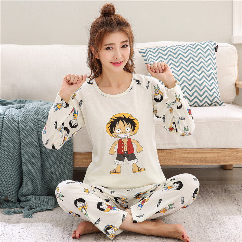 Mùa xuân và mùa thu cộng với phân bón Bộ đồ ngủ XL cho nữ dài tay mùa thu và mùa đông chất béo MM bông yêu thích dịch vụ nhà đặt đồ ngủ khủng long