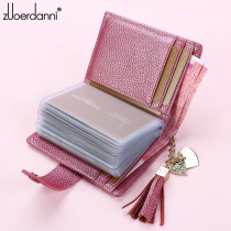  Credit card bag womens new cowhide multi-card business card holder Womens large capacity card bag small card holder bank card cover