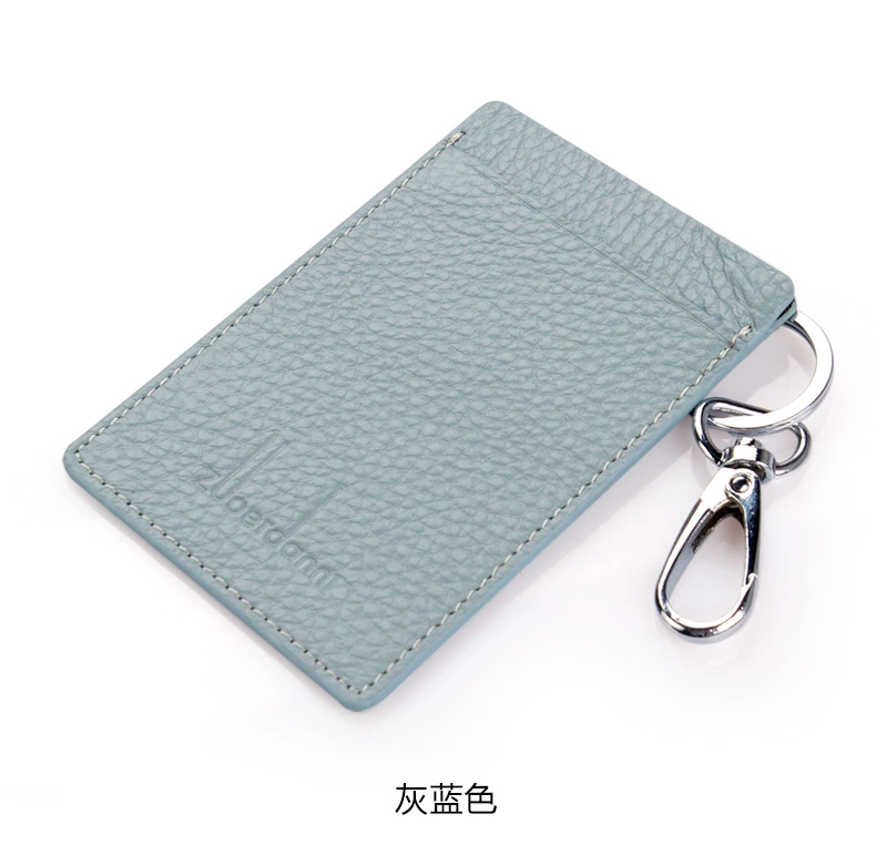 Phụ nữ giữ thẻ da lớp đầu tiên 2018 mới mini tiện lợi siêu mỏng gói thẻ ví nữ xu giấy