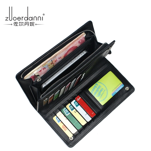 Универсальный бумажник, длинная кожаная сумка для отдыха, картхолдер, длина макси, бизнес-версия