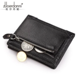 Кожаный бумажник, маленькая короткая сумка через плечо, универсальный милый картхолдер, ультратонкий кошелек, воловья кожа, из натуральной кожи