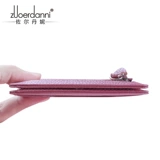 Кожаный бумажник, маленькая короткая сумка через плечо, универсальный милый картхолдер, ультратонкий кошелек, воловья кожа, из натуральной кожи