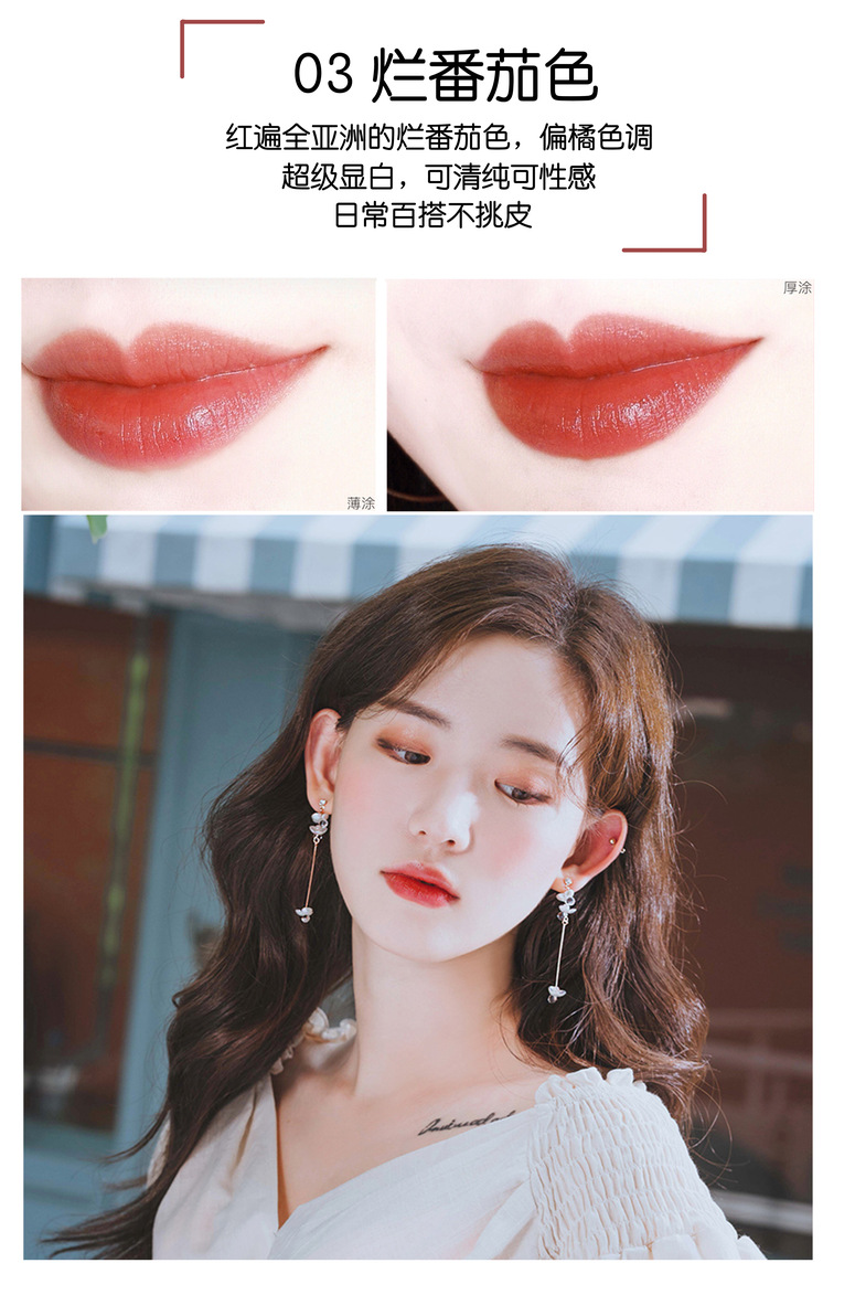 Sơn môi tạo tác môi dòng bút nữ hook line lip pen loại son môi dòng cọ đôi sử dụng hai đầu bút chì môi - Bút chì môi / môi lót 	son bút chì mamonde màu 10