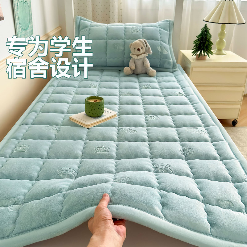 Embossed Milk Velvet Mattress for Dormitory Students, Single 90X190Cm Soft Mattress, 1.5m Mattress 180X200 for Dormitory Use Embossed Milk Velvet Mattress for Dormitory Students, Single 90X190Cm Soft Mattress, 1.5m Mattress 180X200 for Dormitory Use