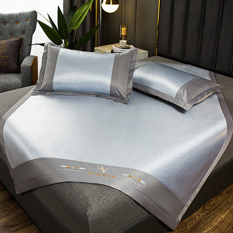 2021 new cool mat ice silk mat washable and foldable ice silk mat summer home summer non-slip can not ball