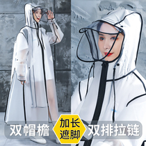 Raincoat womens long full body summer male adult transparent fashion rainstorm riding electric bicycle student poncho