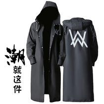 Raincoat men rainproof transparent long full body summer fashion outdoor riding electric bicycle coat wind poncho