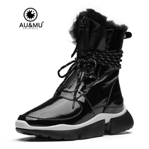  TGS UGG joint snow boots womens fur all-in-one 2021 new winter inner height-increasing thick-soled Martin short boots