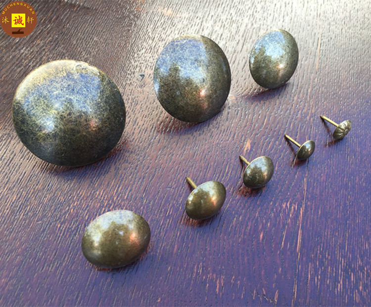 Antique copper plated nail door nailed nail cap nail gate decoration drum nail Sofa Nail Vintage Hardware Bronze Accessories