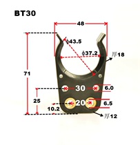 No keyway knife clip BT black white knife claw Automatic tool change tool library special tool holder ISO knife clip handle claw