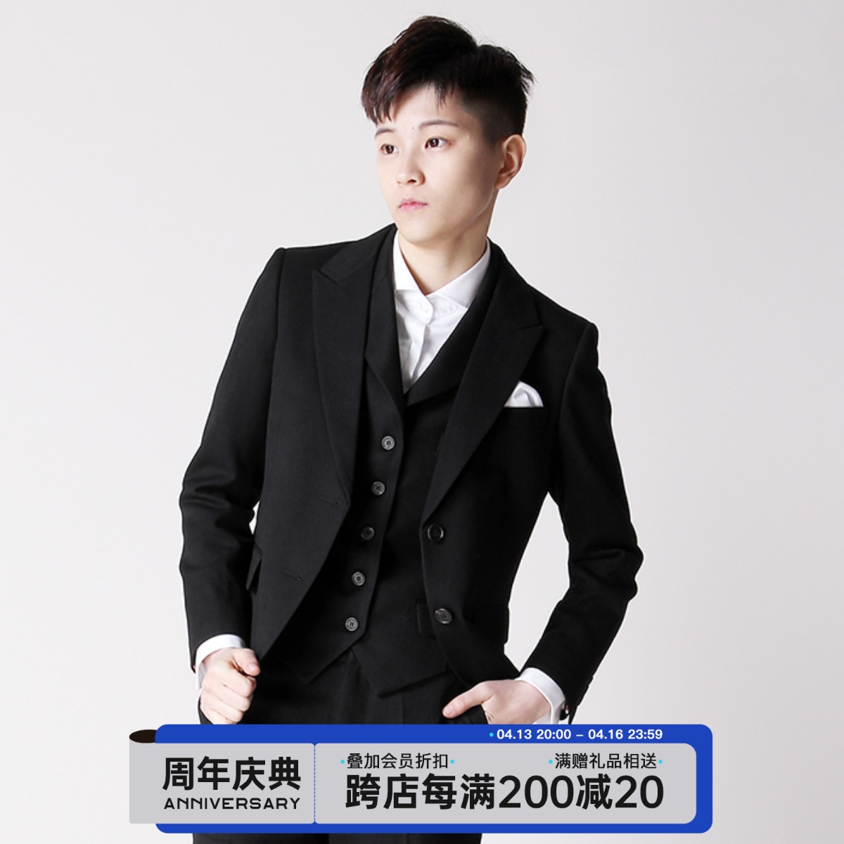 Knighttom Professional Costume Spring and Autumn Fix Super Costume Black Classic Row Classic Classic Classic Clothes to Refuse Suit Woman