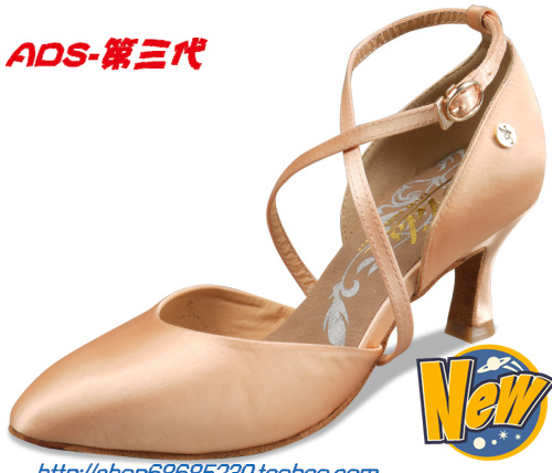 ADS Women's Morden Dance Shoes Indoor Practice Shoes A6001 Import Satin Square Dance Morden Dance Shoes Women