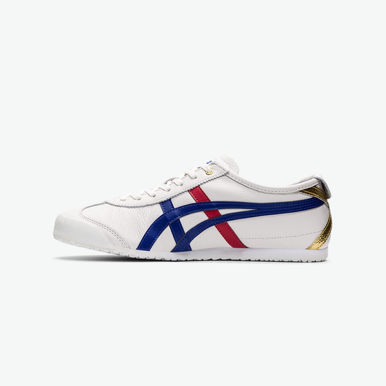 [Classic]OnitsukaTiger MEXICO66 men's and women's retro bronzing casual white shoes