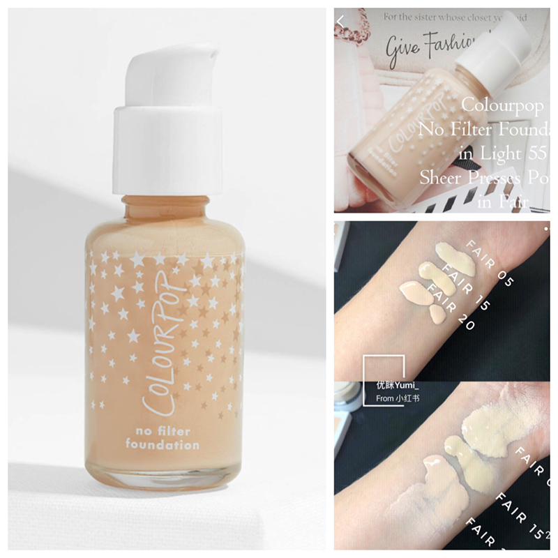 Coloupop Cara Bubble No Filter Foundation Flawless Moisturizing Powder Bottom liquid Pink