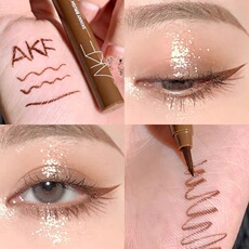 Подводка для глаз akf眼线笔液笔胶笔防水不晕染持久新手卧蚕笔超好用棕色到期清仓