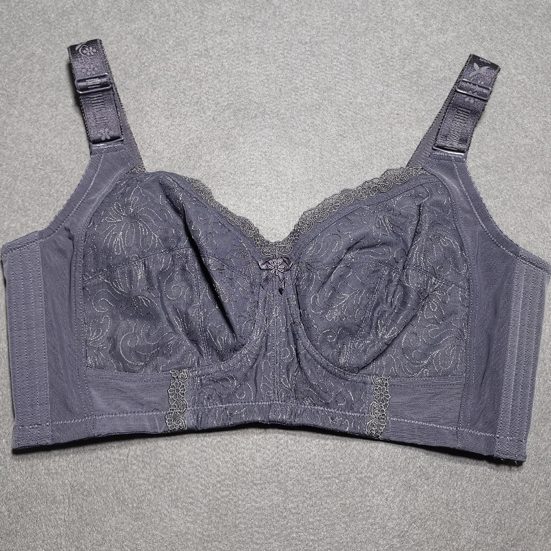 Large Bust Minimizing Thin Style Breathable Bra Without Underwire and Padding, Plus Size Women's Underwear, Full Cup, Full Coverage, Flattening Effect