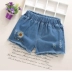 Quần short jean trẻ em mới quần áo trẻ em mùa hè, váy trẻ em lớn, quần short denim trẻ em, váy và quần short cho bé gái - Quần jean