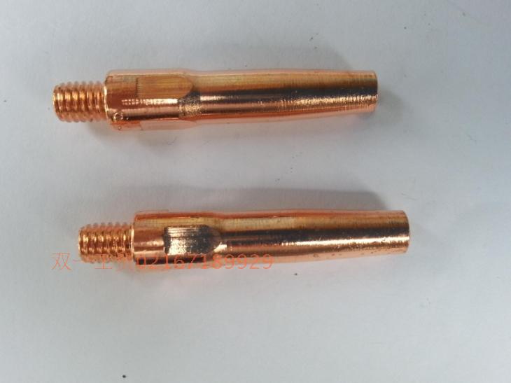 Two protection welding conductive nozzle gas protection welding conductive nozzle Panasonic Black Wolf gun mouth CO2 conductive nozzle M6*25 4045