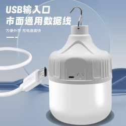 Led Emergency Light Bulb Led Street Stall Night Market Stall Lamp Outdoor Camping Style Charging Wireless Lighting USB Energy-Saving Lamp