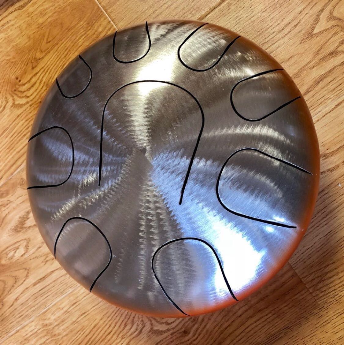 () Pearl drum PEARL small percussion steel drum orange red and purple tongue bar