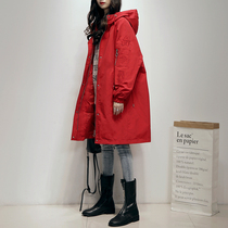 Windbreaker womens long 2021 spring and autumn new Korean version loose casual temperament coat small popular coat