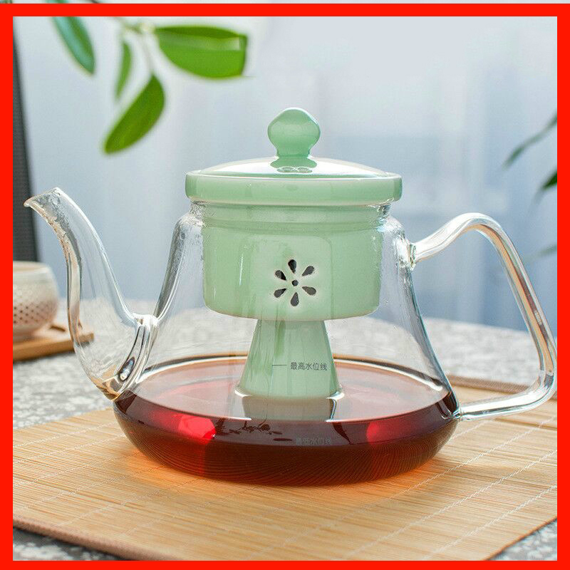 Electric ceramic furnace heating steam teapot steam tea utensil heat-resistant glass tea set health pot ceramic filter direct fire boiling teapot