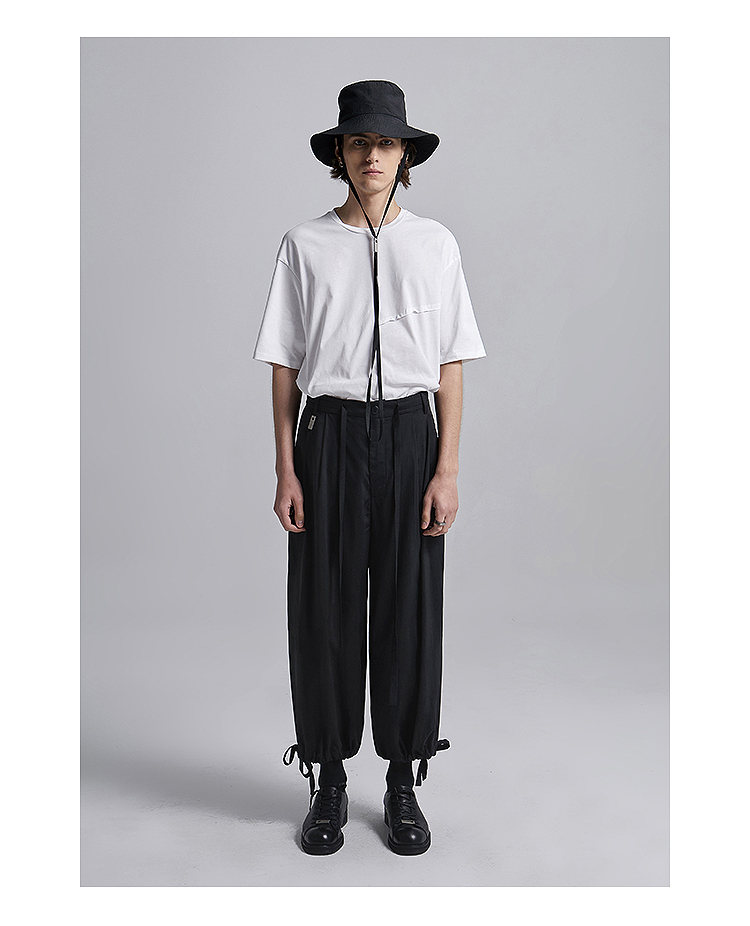 Description Picture 3 of item27-46!!!!  Large size Original design Harlan pants men's drawstring leggings loose casual cropped pants