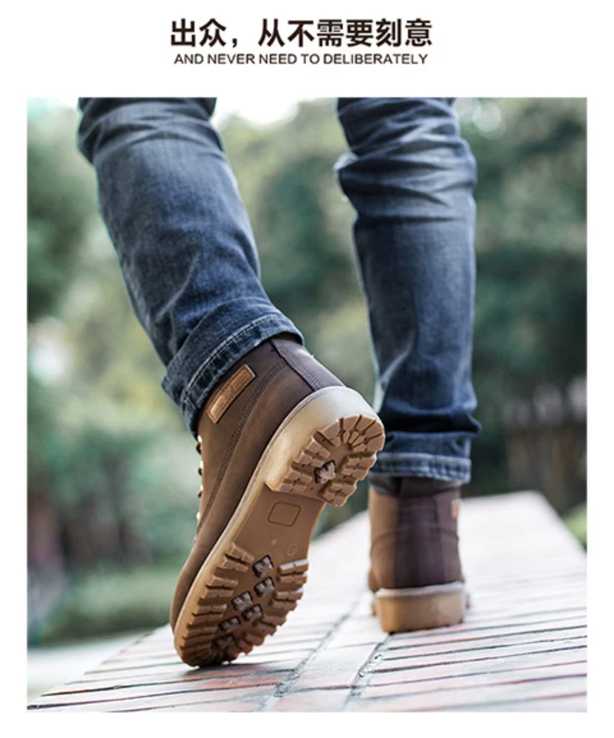 Giày cao gót đế xuồng ulzzang Martin khởi động cho nam công cụ khởi động bằng sóng lạnh để giúp các sinh viên trẻ khởi động giày boot nam da bò
