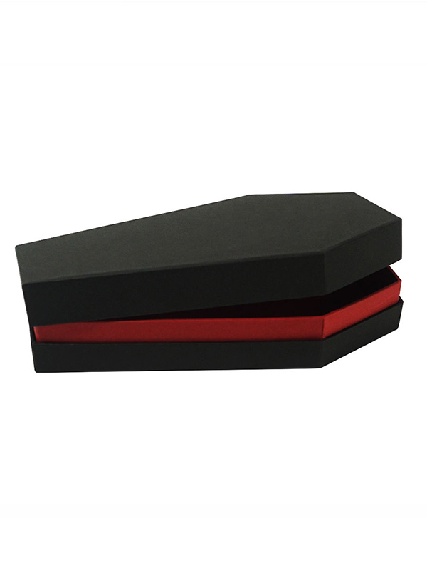 Mini Halloween Cardboard Coffin-Shaped High-Quality Packaging Gift Transport Snack Box with Lid Gift Box