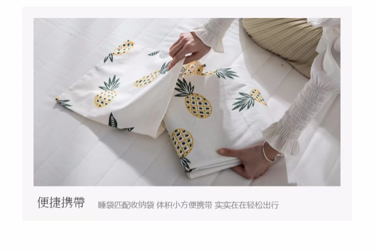 Khách sạn bẩn túi ngủ cotton xách tay du lịch người lớn kinh doanh trong nhà chống bẩn đơn đôi khách sạn tấm du lịch