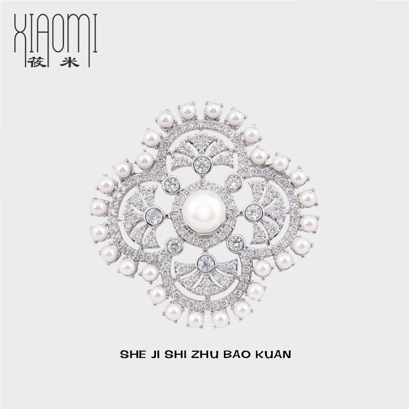 French Style Romantic Lace Hollowed-out Flowers Brooch High Level Sensational Needle Suit Big Coat Neckline Luxurious Chest Flower Lady-Taobao