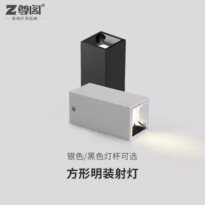 Zunge LED square spotlight Surface mounted eye protection lamp High display finger 090 walkway light energy-saving household ceiling decorative lamps