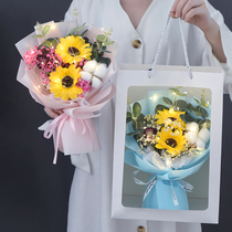 Pink starry flower bouquet immortal soap flower sunflower to give girlfriend boudoir birthday creative gift