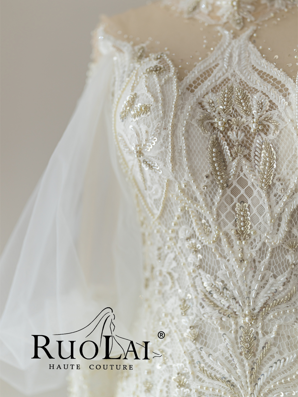 Female wedding dress five -year old shop wedding dress married female Ruolai new French luxury heavy worker back Female wedding dress five -year old shop wedding dress married female Ruolai new French luxury heavy worker back