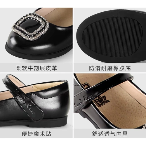 Обувь для кожаной обуви для принцессы, осенняя, из натуральной кожи, мягкая подошва, подходит для подростков