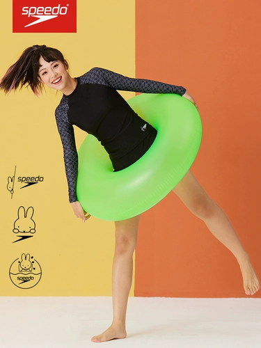 Женский раздельный купальник Speedo/Speedo x miffy в суставном стиле с длинными рукавами, защита от солнца и похудение, девушки купаются в горячих источниках