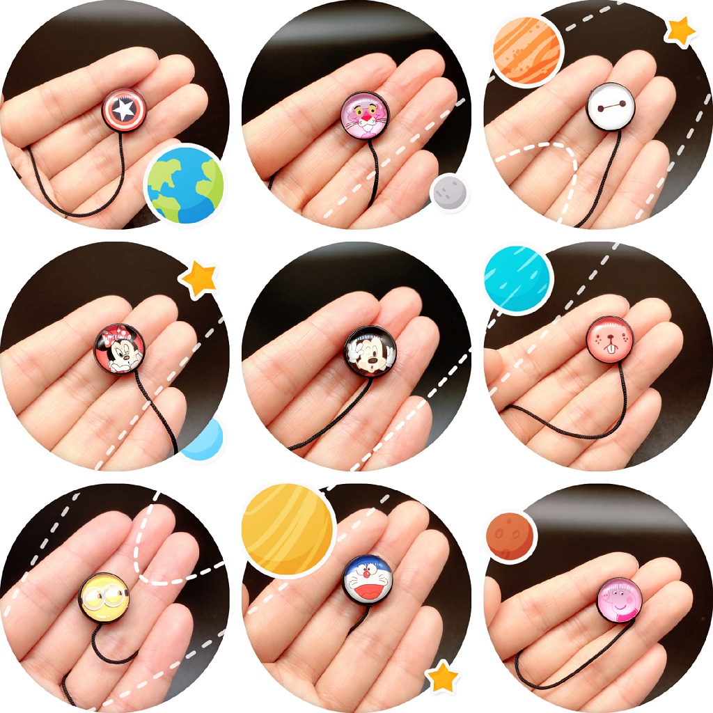 Quality treasure camera lens cover anti-lost rope suitable for micro-single-eye camera single-eye Sony Canon Nikon camera cartoon lanyard