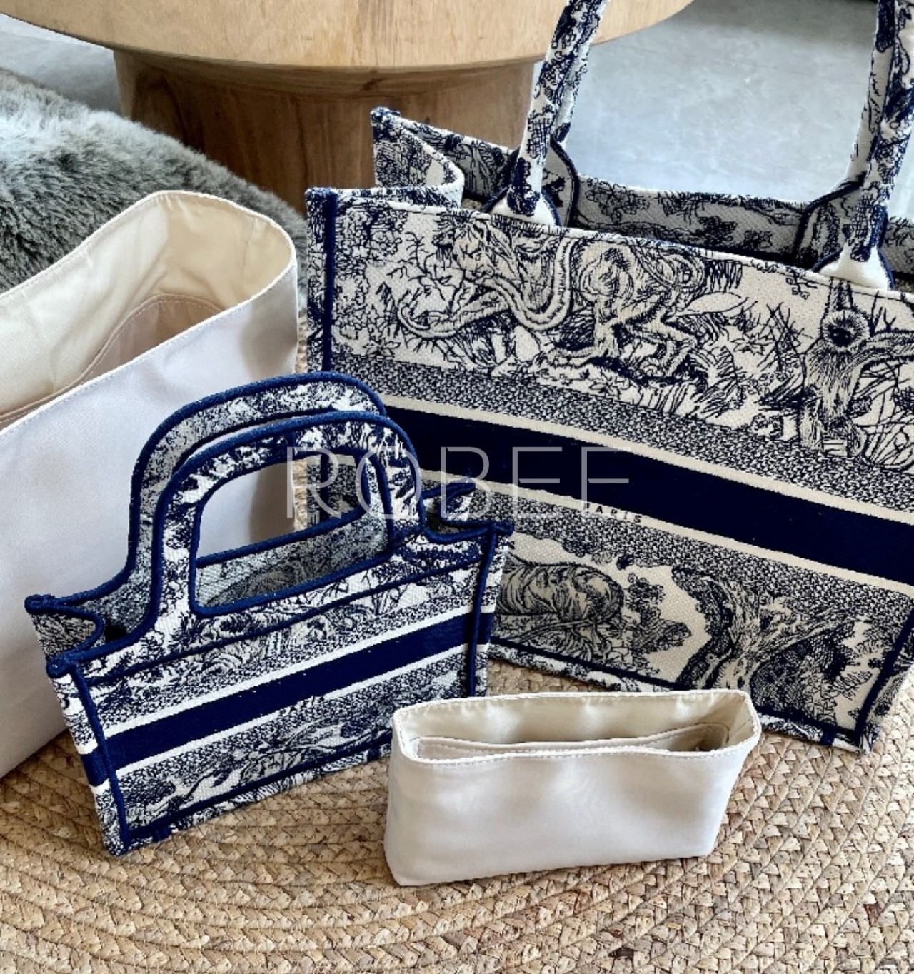 ROBEE is suitable for Dior Book tote lined liner bag Tote finishing storage inner support bag bag
