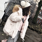 Áo khoác nữ 2018 mới mùa đông phiên bản Hàn Quốc của chú vịt trắng buông lơi học sinh thời trang lớn áo lông công cụ áo khoác cotton