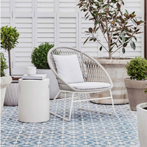 Nordic Outdoor Rattan Chair Creative Rattan Furniture Hotel Balcony Outdoor Leisure Patio Dining Room Table Chair Combinations