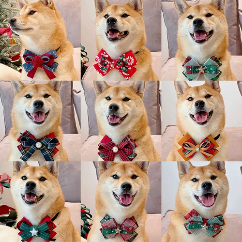 Рождественские собаки Pet Cat Shiba Inu French Corki Vips, маленькие и маленькие узлы для собак
