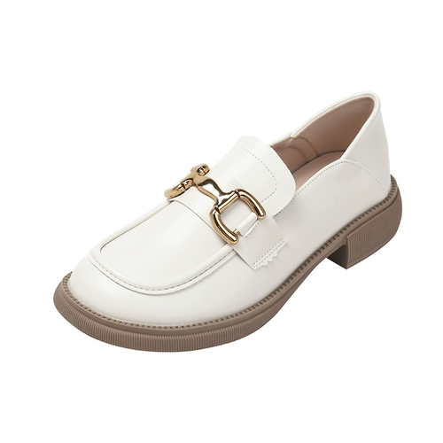 Высокая обувь для кожаной обуви, летние туфли, лоферы на платформе, 2024 года